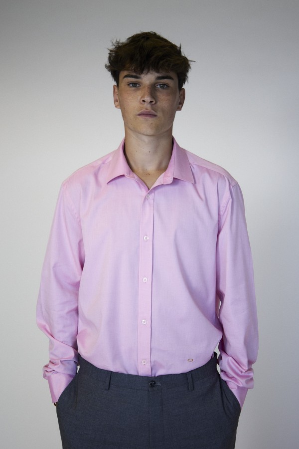 Camisa oxford cuello italiano