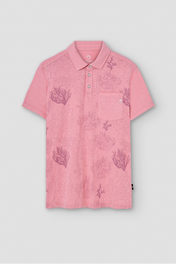 Polo flamé estampado manga...