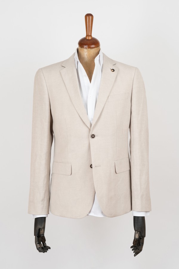 Classic linen blazer slim fit