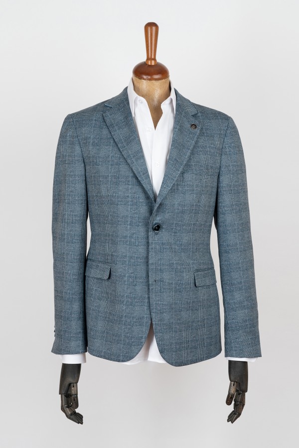 Prince of Wales jersey-knit...