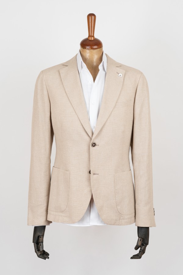 Cotton/linen patch-pocket...