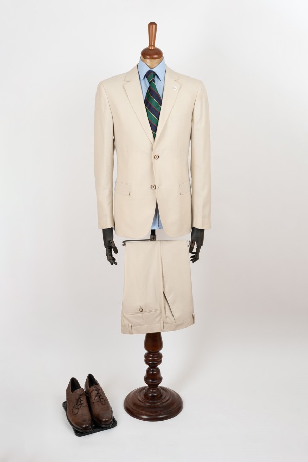 Traje regular fit tejido...