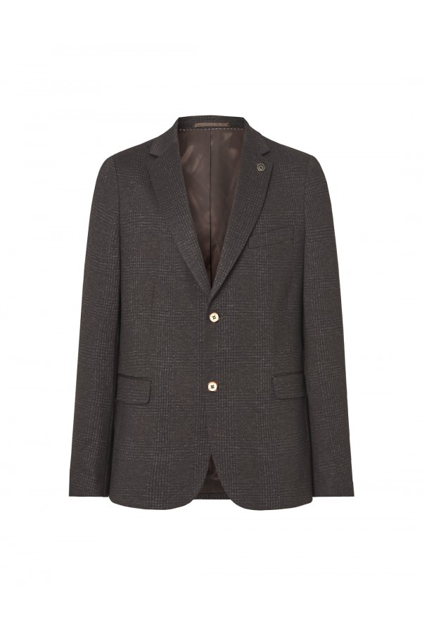 Americana de punto cuadros...