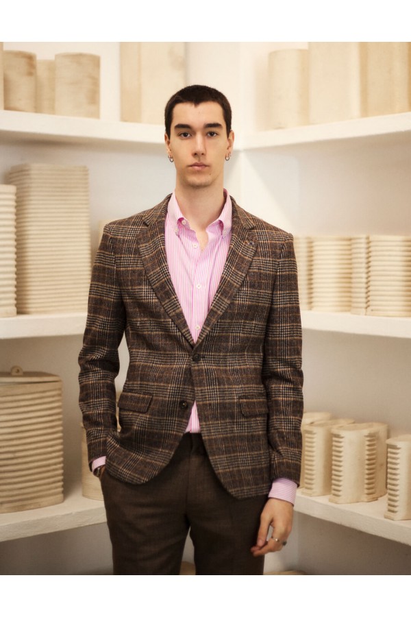 Americana lana cuadros...