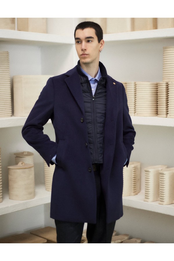 3-button Coat with...