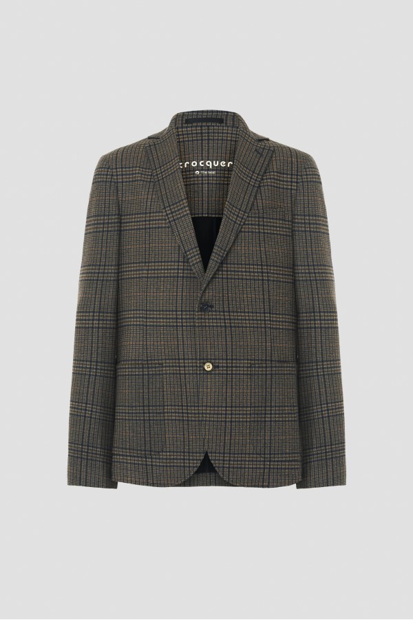 Americana de punto cuadros...