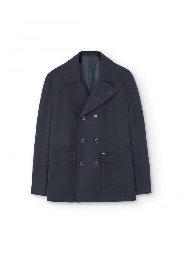 Chaquetón cruzado de paño