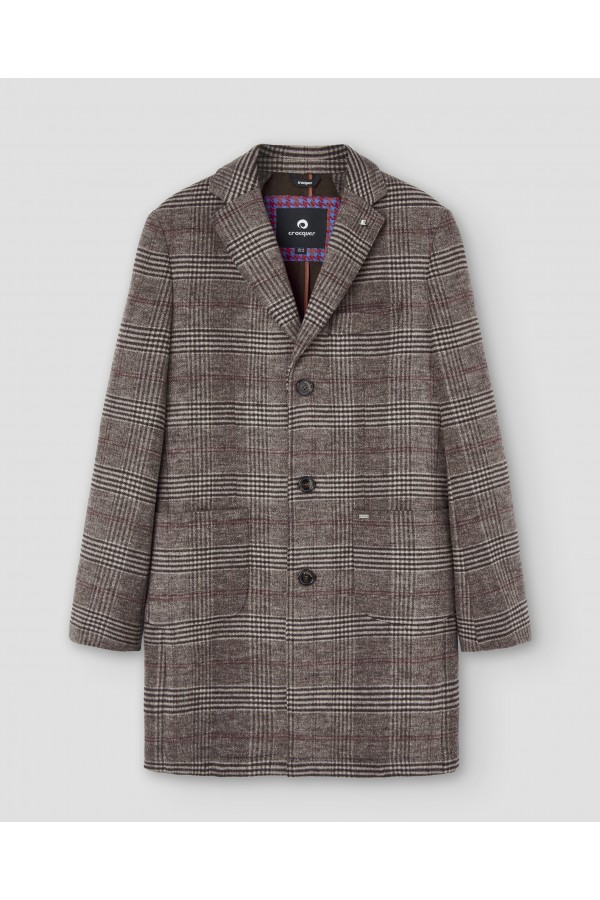 Abrigo cuadros sin forro...