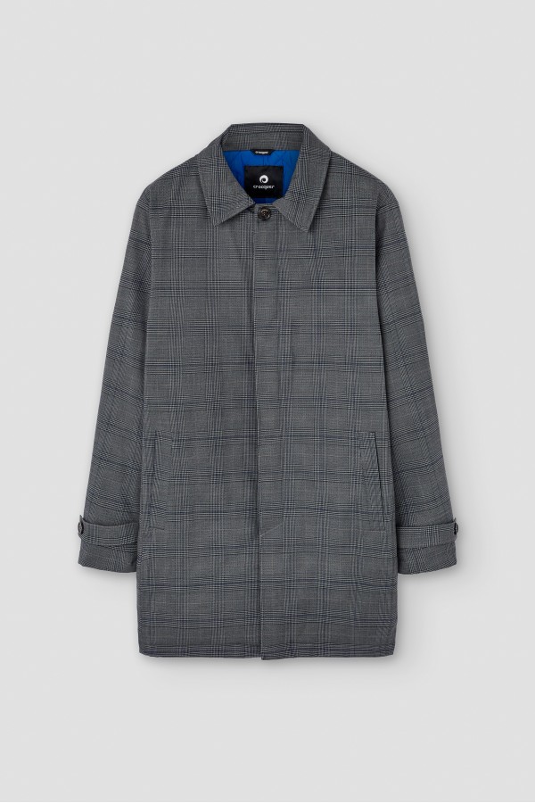 Gabardina cuadros con forro...