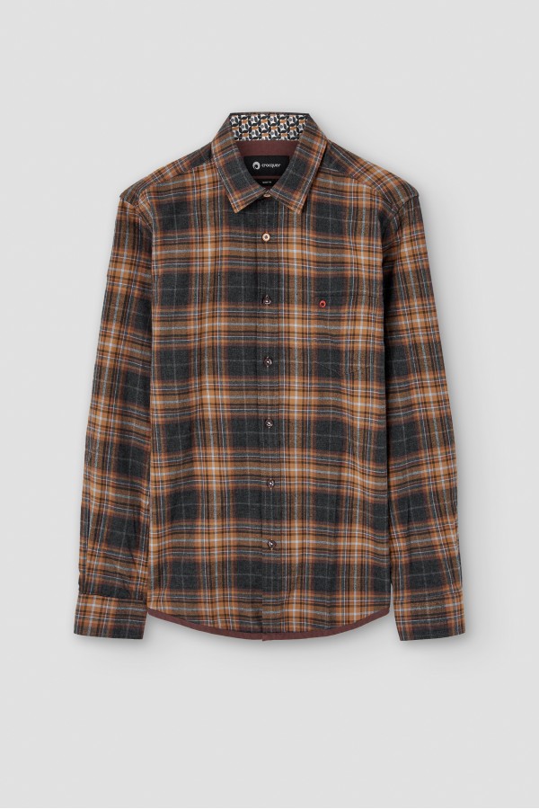 Camisa cuadros con bolsillo...