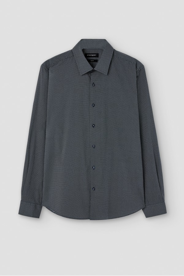 Stretch cotton long sleeve...